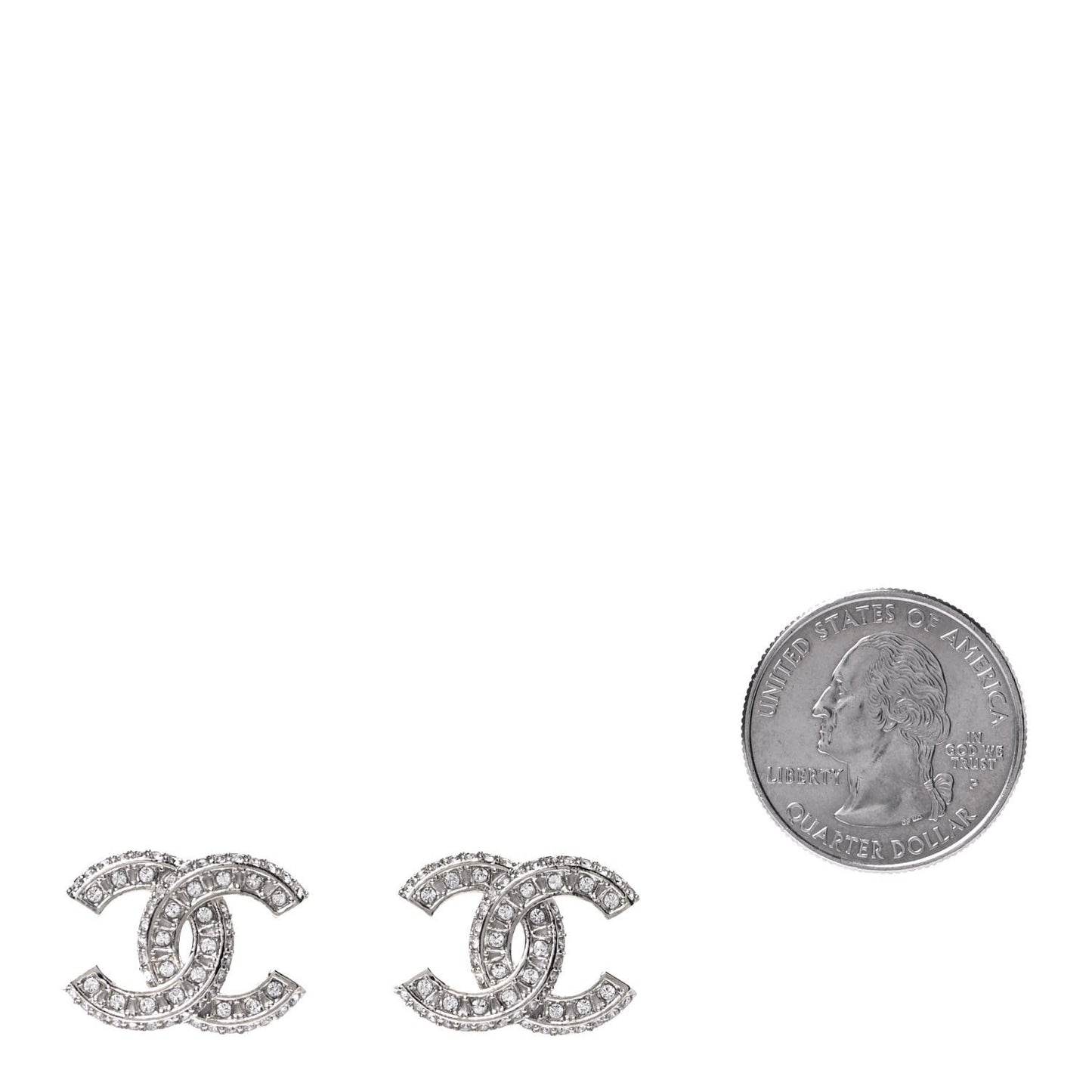 Crystal Timeless CC Earrings Light Gold