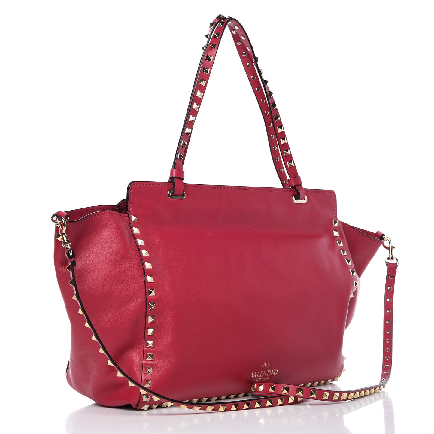 Vitello Medium Rockstud Tote Cyclamin