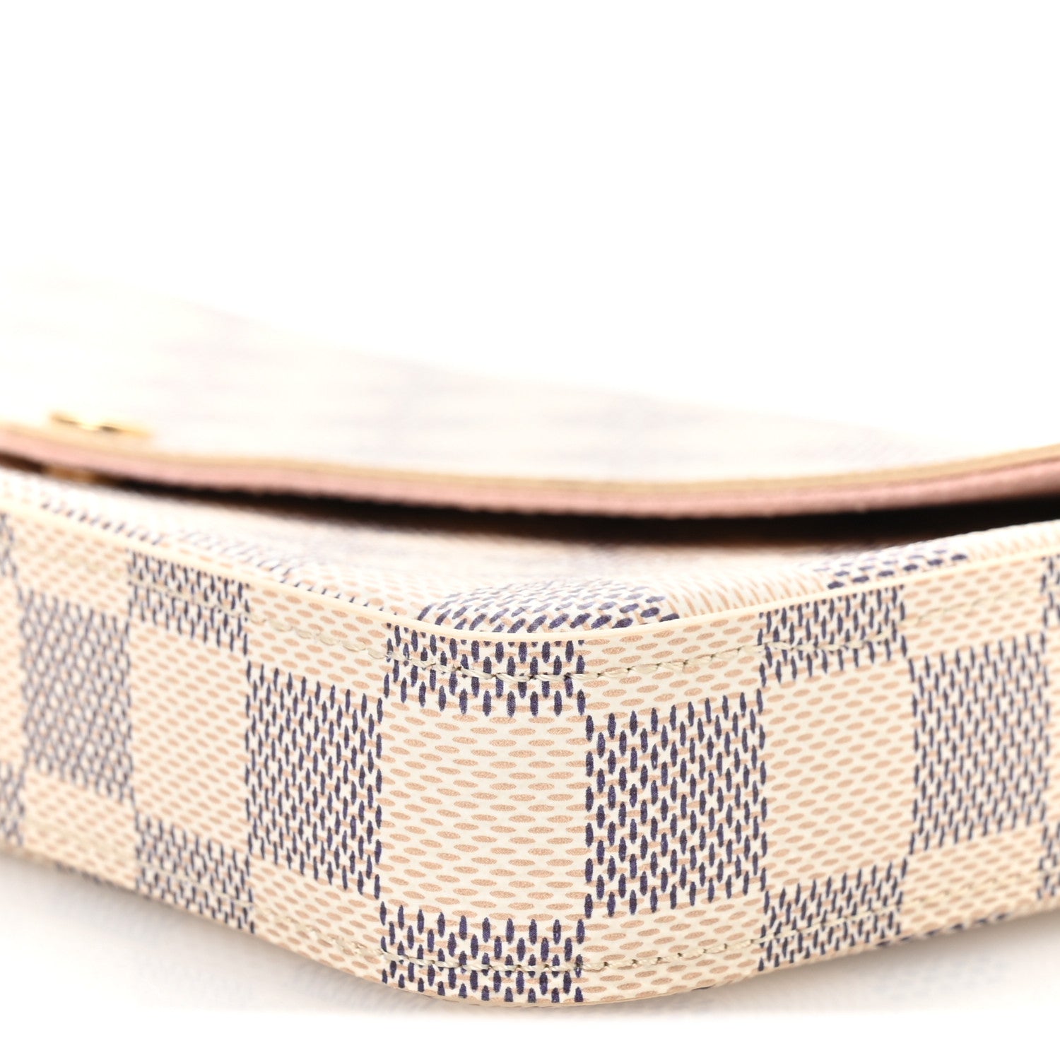 Louis Vuitton Damier Azur Pochette Felicie Chain Wallet Rose Ballerine 11 of 11