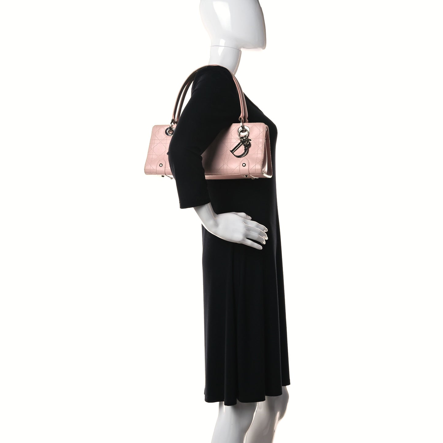 Lambskin Cannage Soft Lady Dior East West Light Pink
