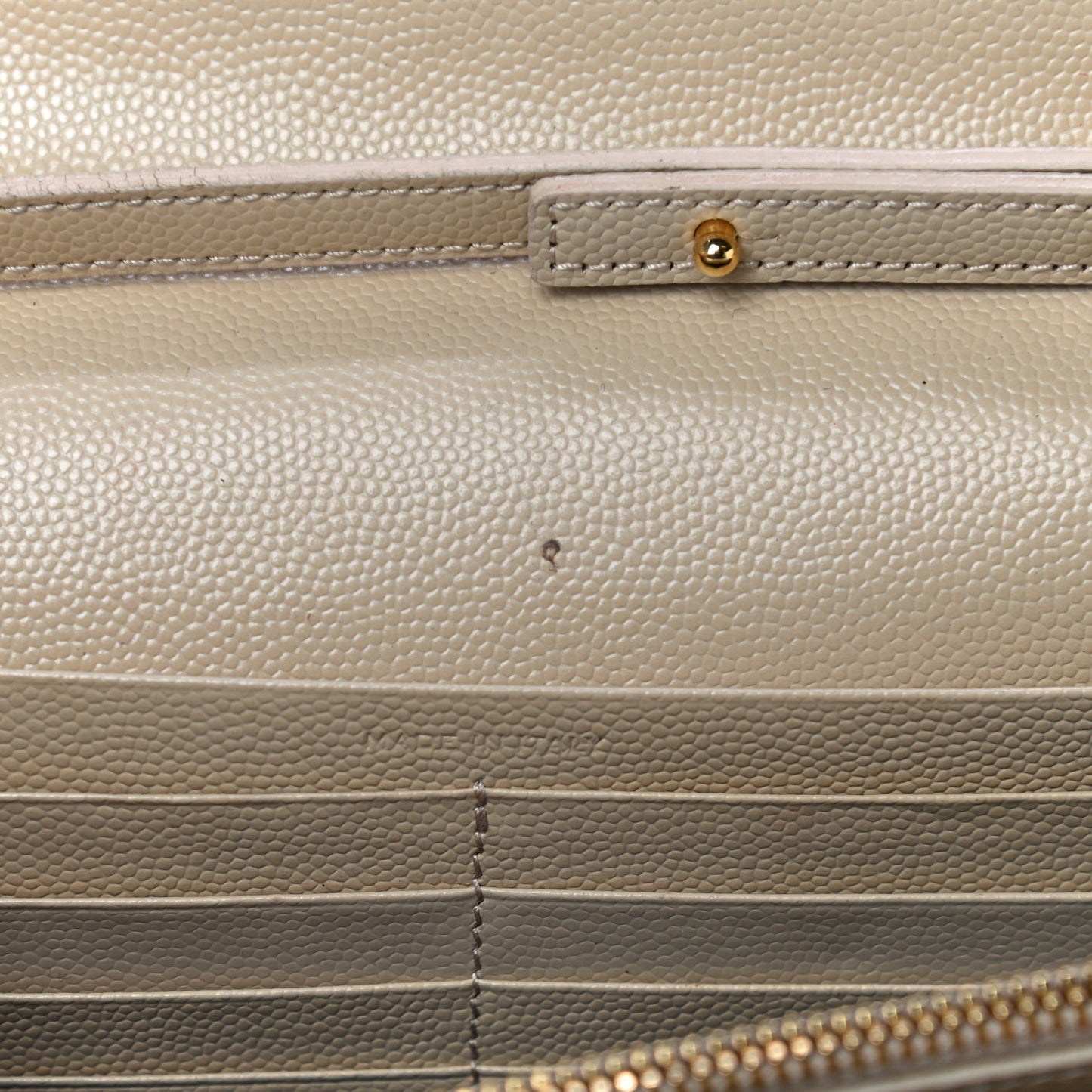 Grain De Poudre Matelasse Chevron Monogram Chain Wallet Dark Latte