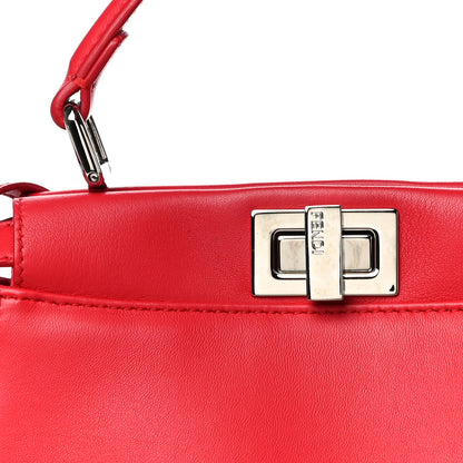 Fendi Nappa Mini Peekaboo Iconic Satchel Fiamma 8 of 15
