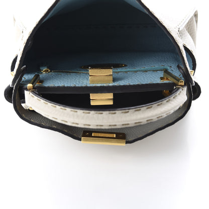 Fendi Cuoio Romano Selleria Medium Peekaboo Iconic Essentially Satchel Latte Laguna Tortora 5 of 11