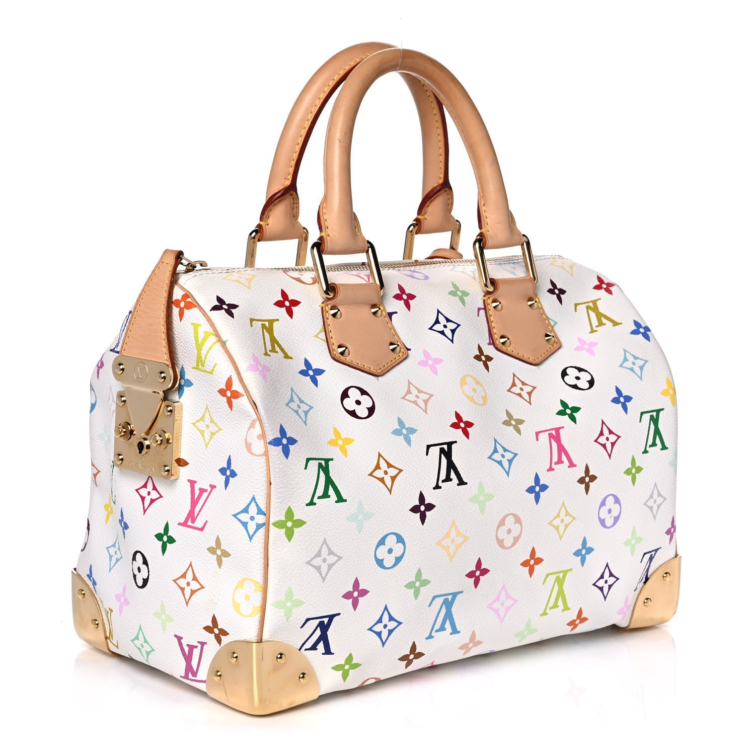 Louis Vuitton Monogram Multicolor Speedy 30 White 3 of 14