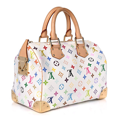 Louis Vuitton Monogram Multicolor Speedy 30 White 3 of 14