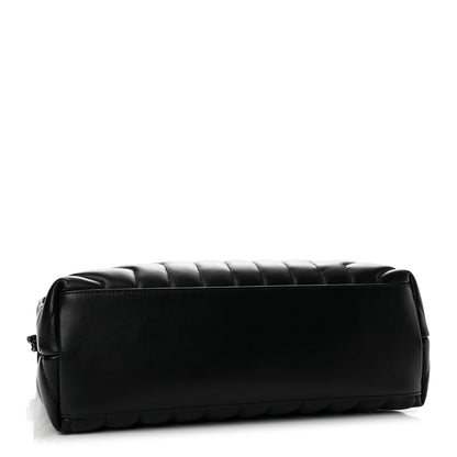 Saint Laurent Calfskin Y Quilted Monogram Monochrome Large Loulou Chain Satchel Black 4 of 14