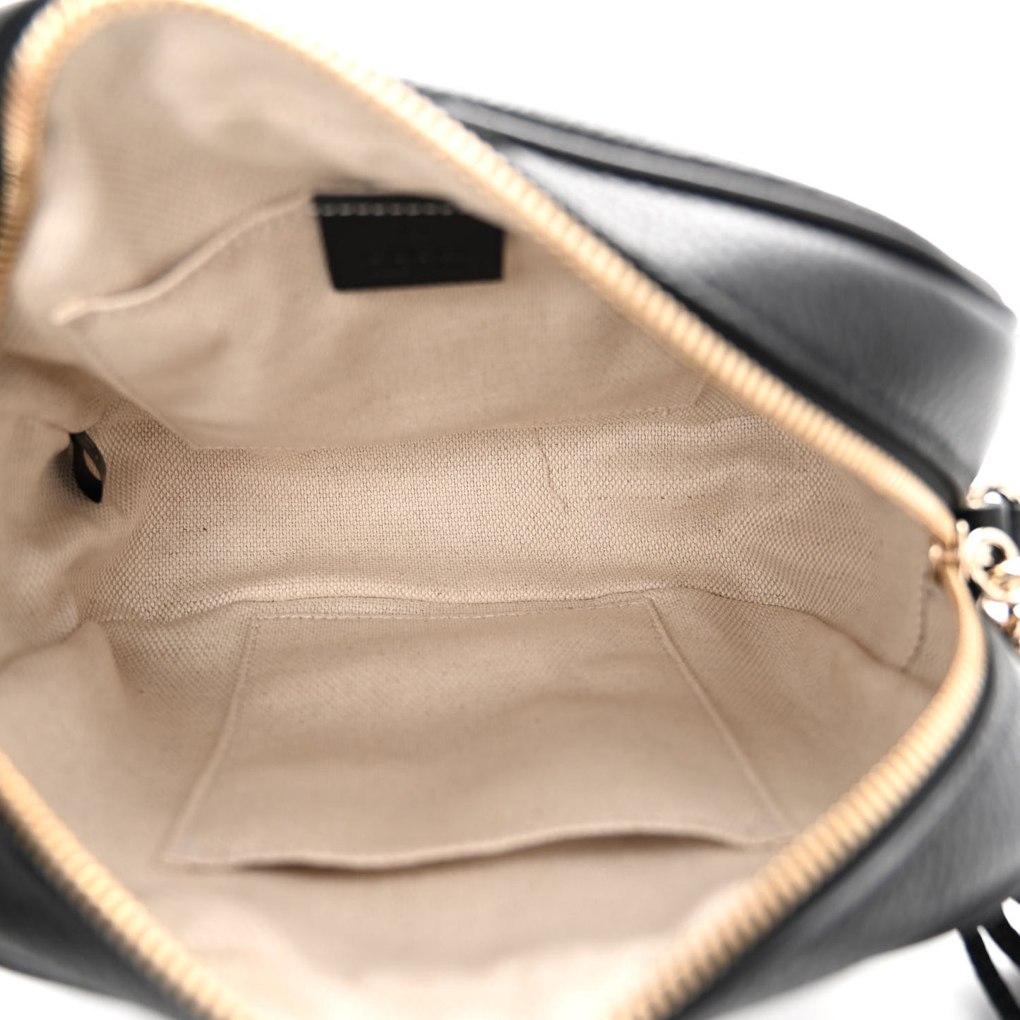 Pebbled Calfskin Small Soho Disco Bag Black
