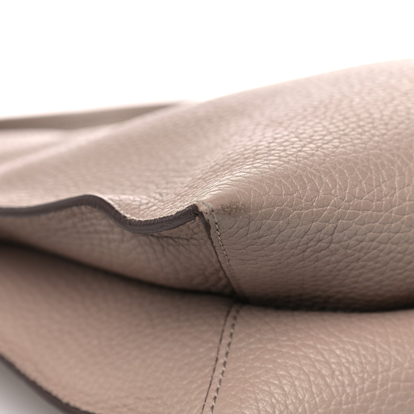 Pebbled Calfskin Alix Padlock Zip Hobo Bag Taupe