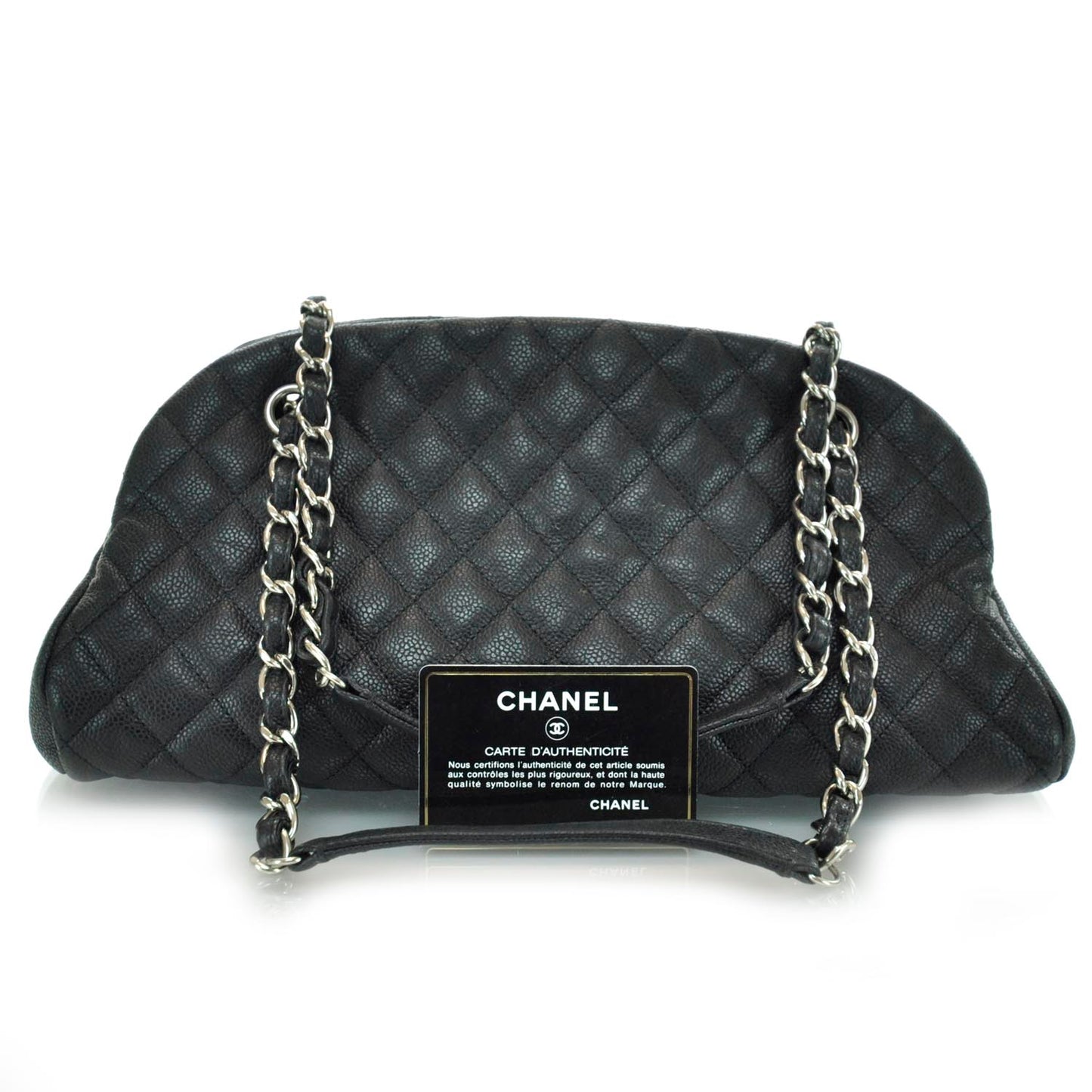 Caviar Quilted Medium Just Mademoiselle Black