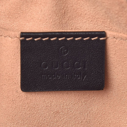 Gucci Calfskin Matelasse Small GG Marmont Chain Shoulder Bag Black 6 of 11