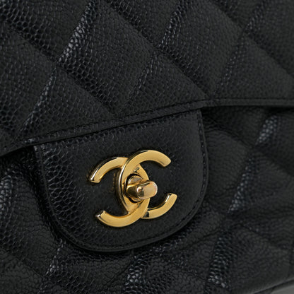 Chanel Caviar Quilted Jumbo Double Flap Black 16 of 17