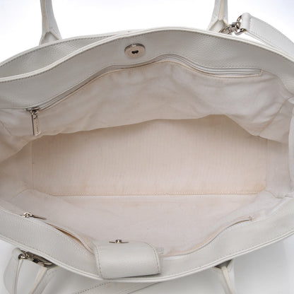 Chanel Calfskin Cerf Executive Shopper Tote White 6 of 33