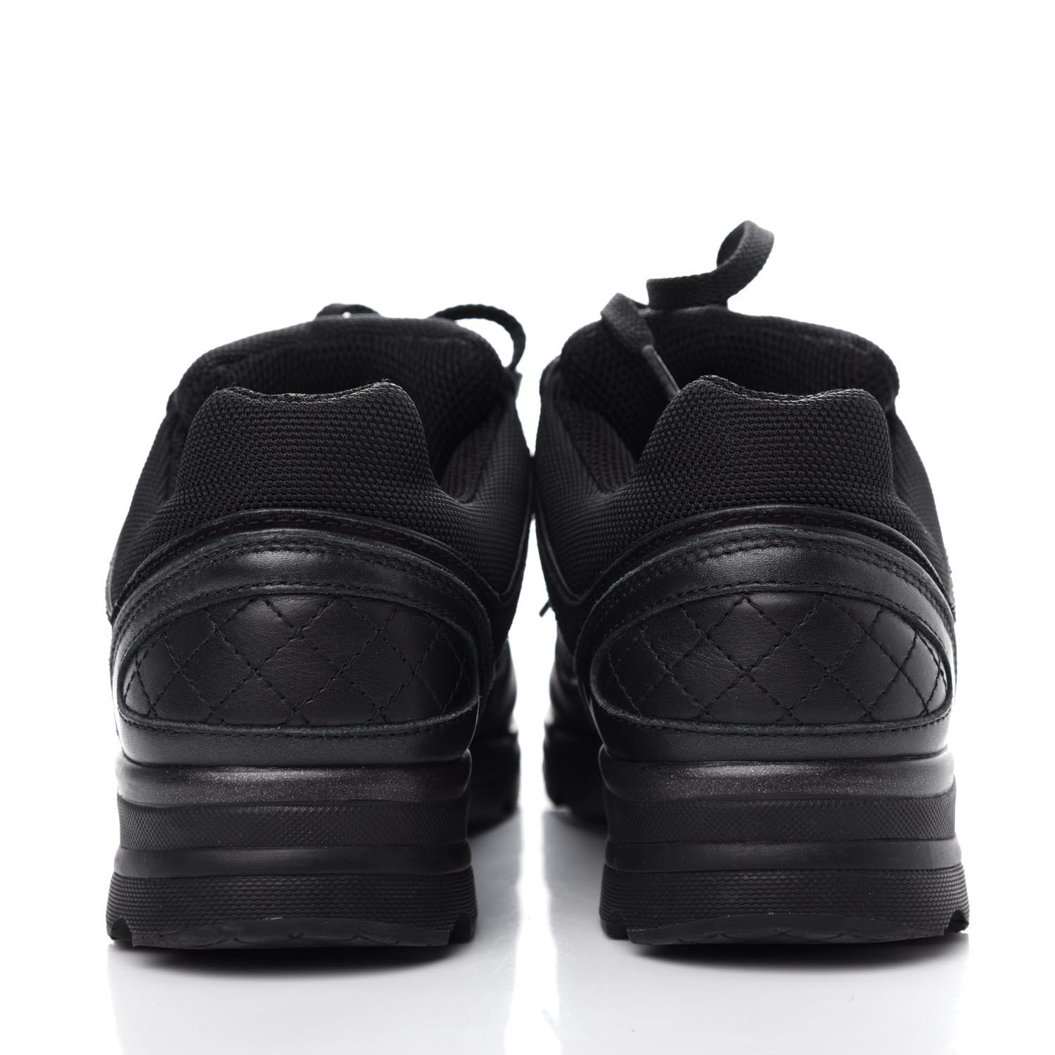 Chanel Suede Velvet Lambskin CC Sneakers 37 Black 7 of 10
