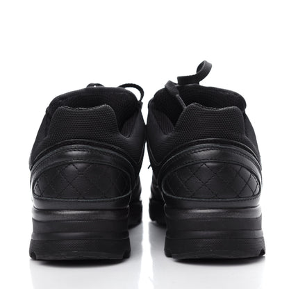 Chanel Suede Velvet Lambskin CC Sneakers 37 Black 7 of 10