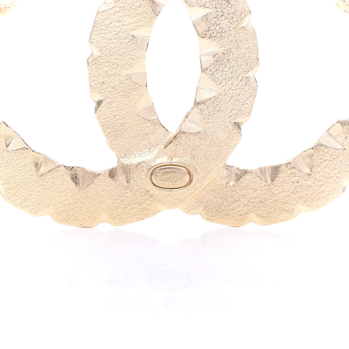 Pearl Crystal CC Brooch Black Gold