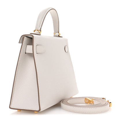 Hermes Epsom Mini Kelly Sellier 20 Gris Pale 3 of 11