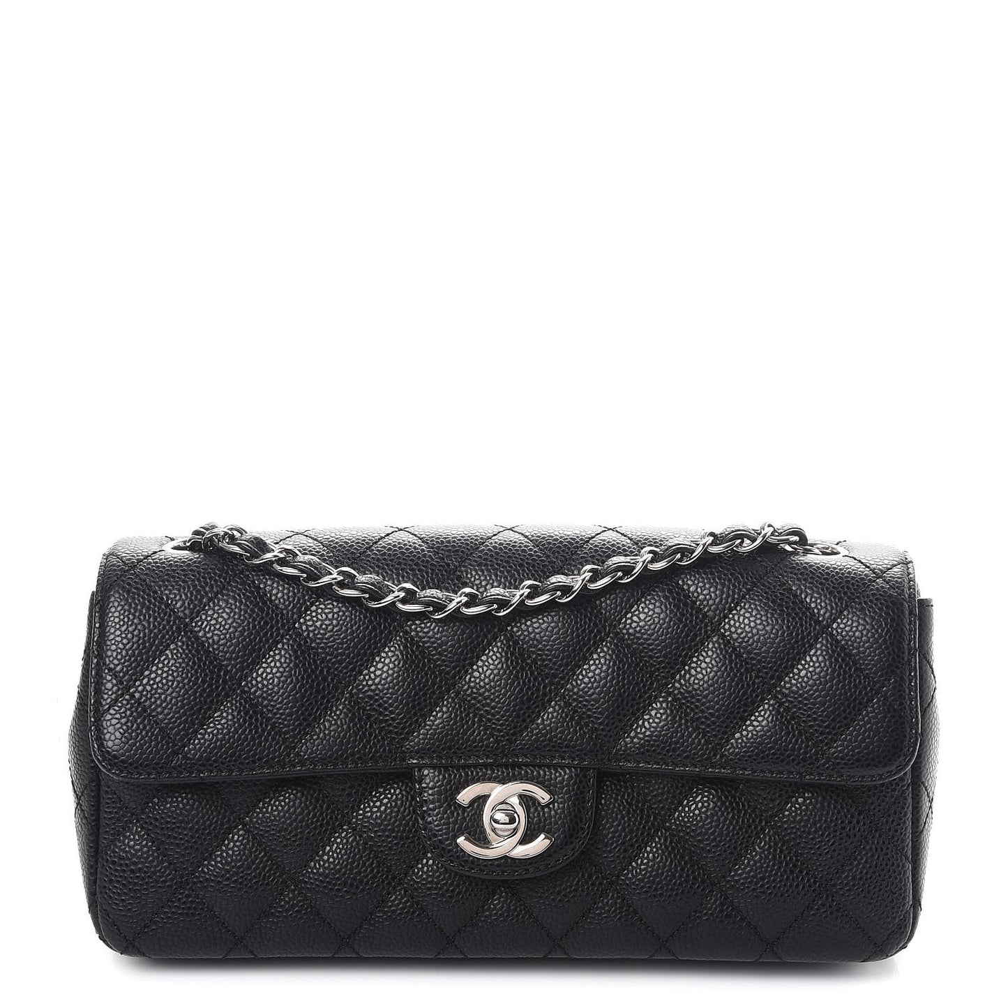 Caviar Quilted East West Flap Black