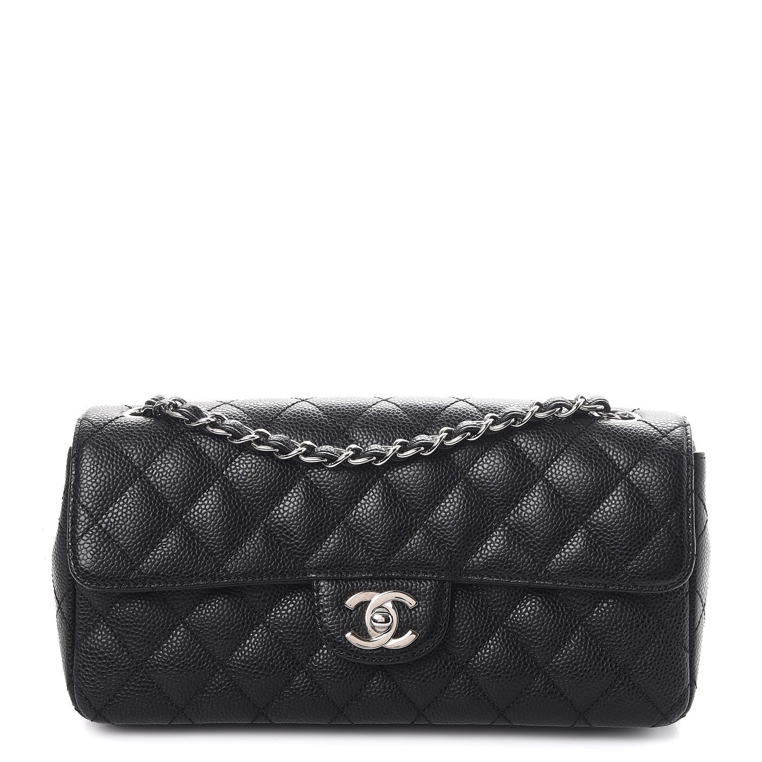 Chanel Caviar Quilted East West Flap Black 1 of 7