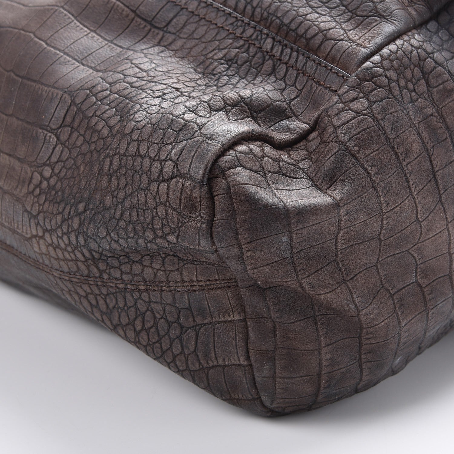 Givenchy Nubuck Crocodile Embossed Medium Pandora Dark Grey 10 of 10