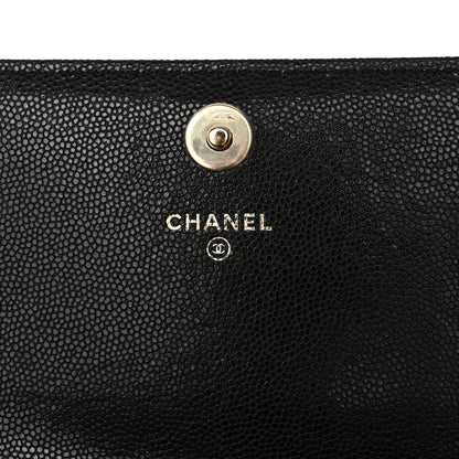 Chanel Caviar Quilted Square Wallet On Chain WOC Black 6 of 12