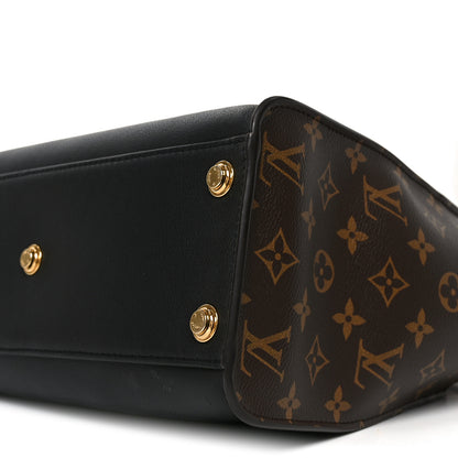 Louis Vuitton Calfskin Monogram On My Side MM Black 9 of 9