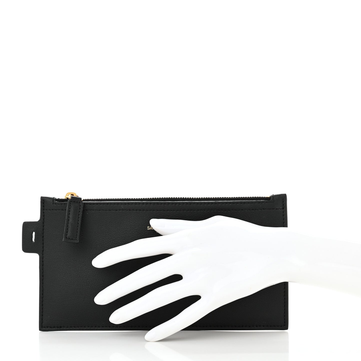 Calfskin North-South Shopping Tote Pouch Black