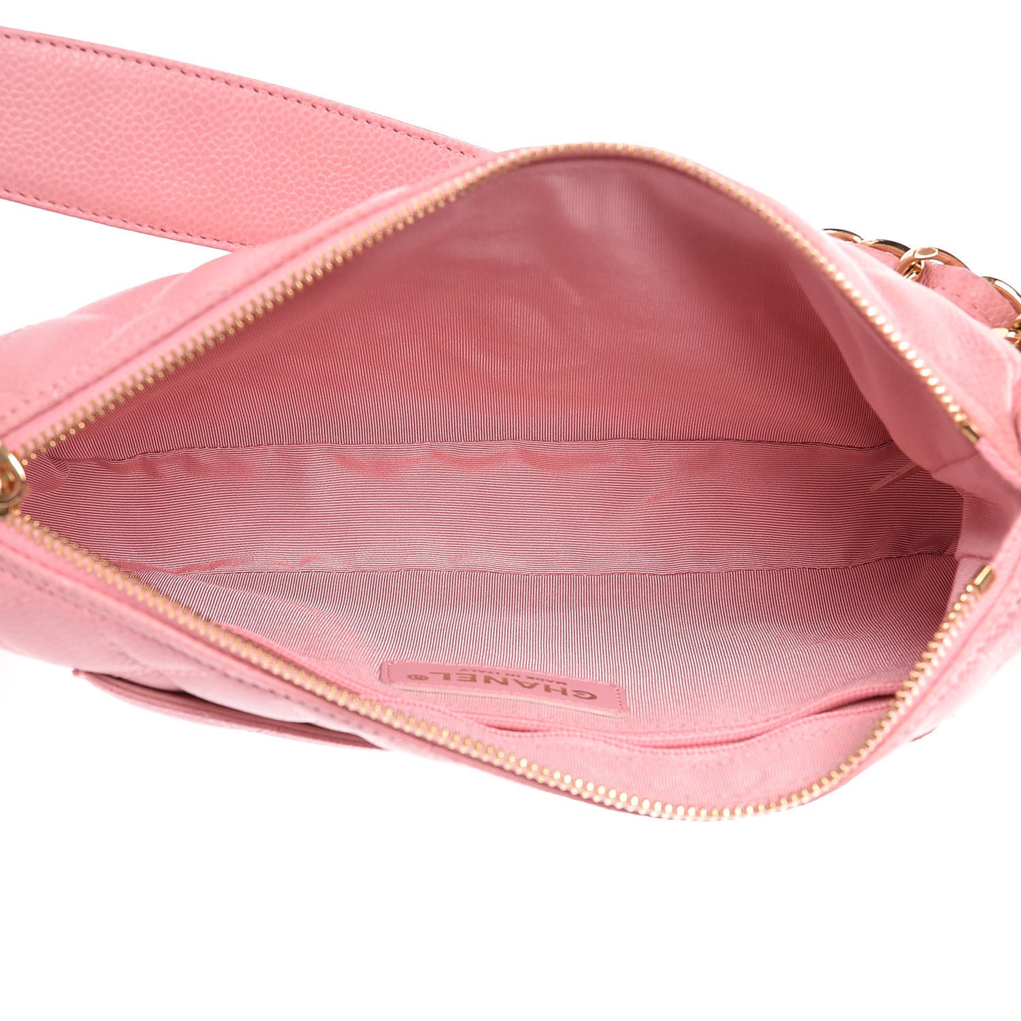 Caviar Quilted Pochette Pink