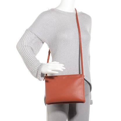 Celine Lambskin Large Trio Crossbody Bag Brick 2 of 9