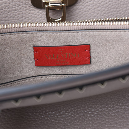 Valentino Garavani Grained Calfskin Rockstud Tote Poudre 6 of 9