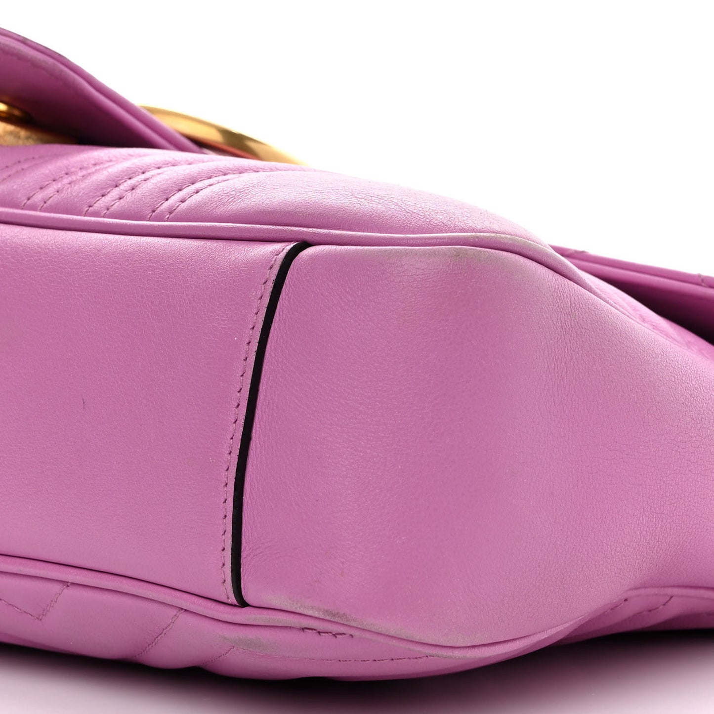 Calfskin Matelasse Medium GG Marmont Shoulder Bag Candy Mousse