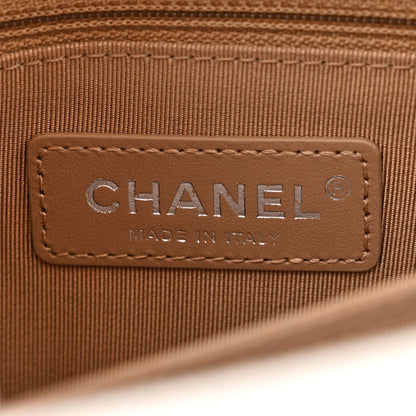 Chanel Iridescent Caviar Chevron Quilted Mini Coco Handle Flap White 6 of 17