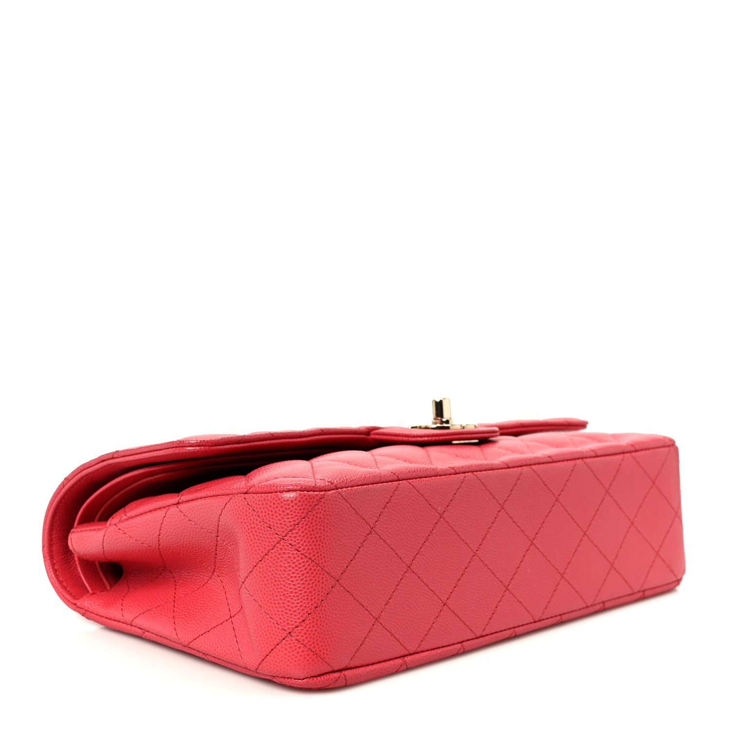 Chanel Caviar Quilted Medium Double Flap Dark Pink 3 of 10