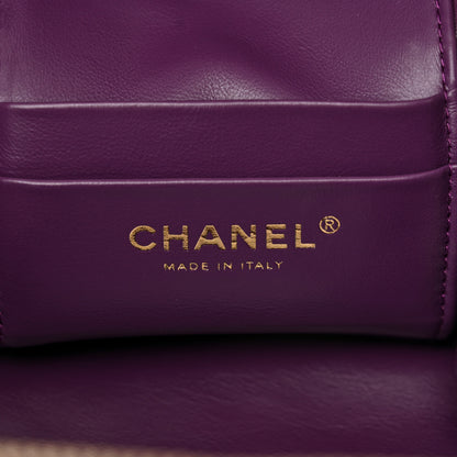 Chanel Shearling Lambskin Quilted Small Vanity Case Purple 7 of 12
