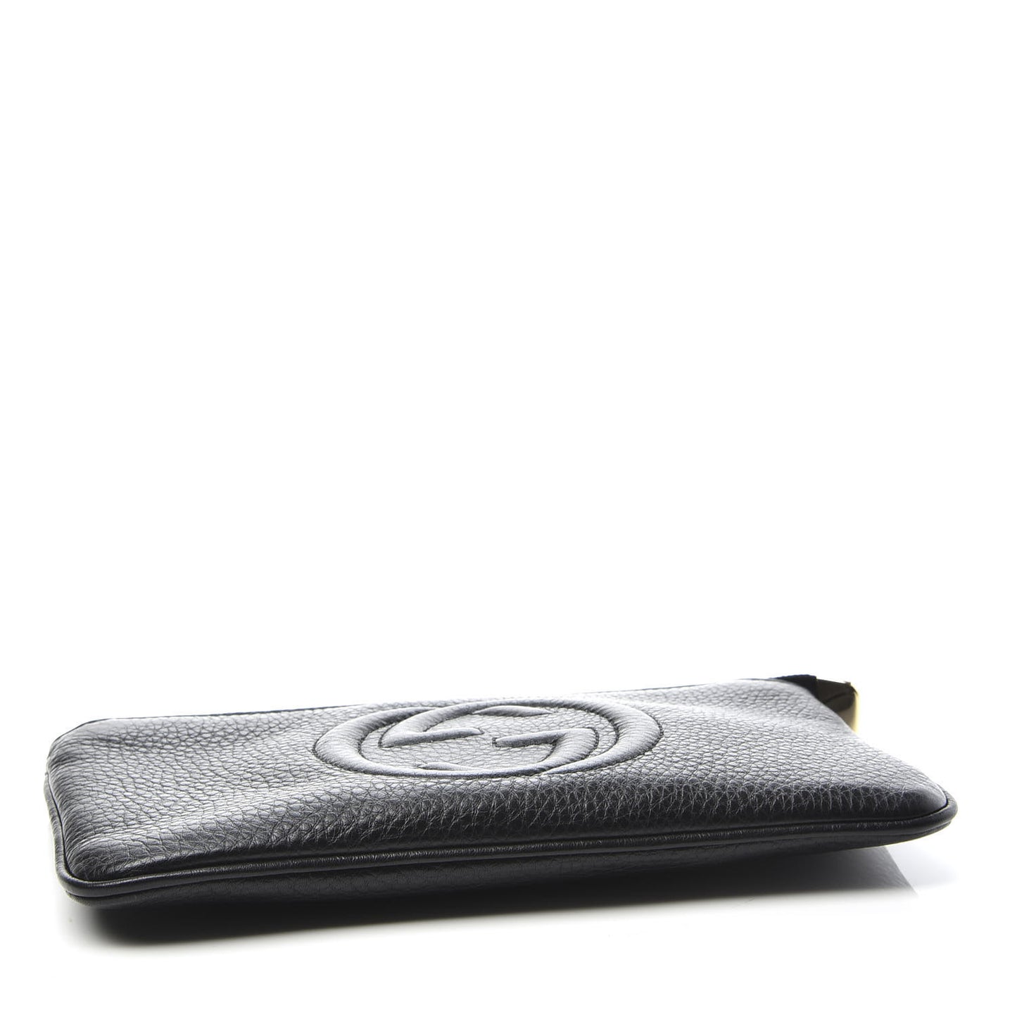 Pebbled Calfskin Soho Wristlet Black