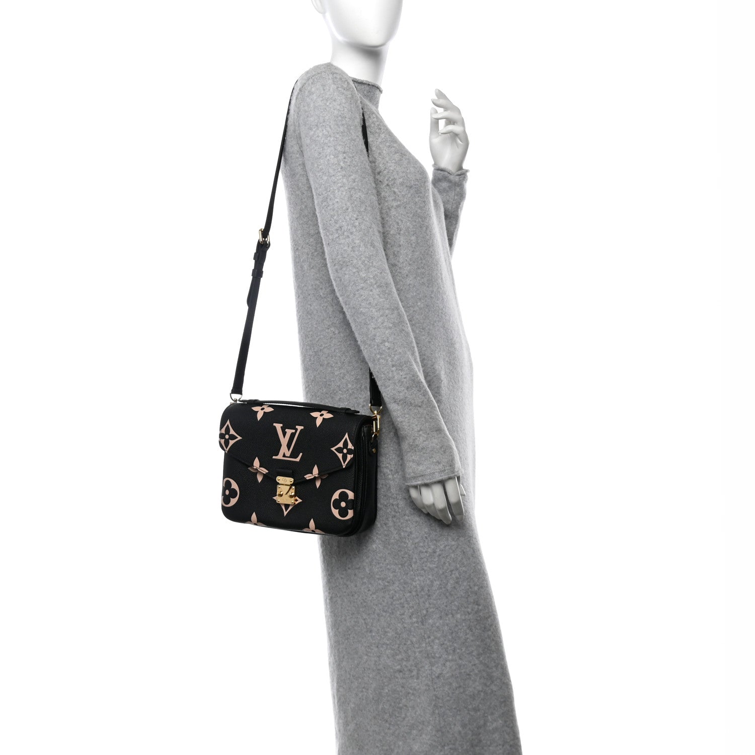Louis Vuitton Empreinte Monogram Giant Pochette Metis Black Beige 2 of 10