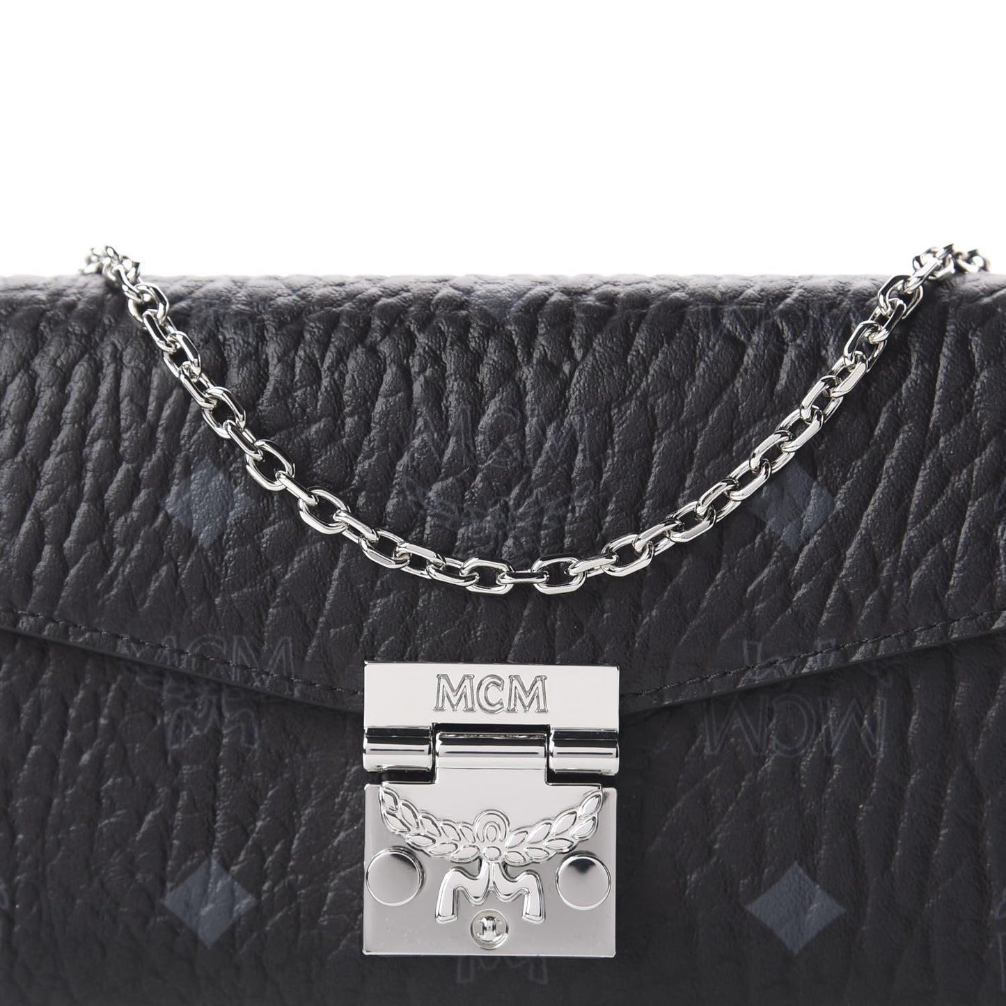 Visetos Large Patricia Wallet On Chain Black