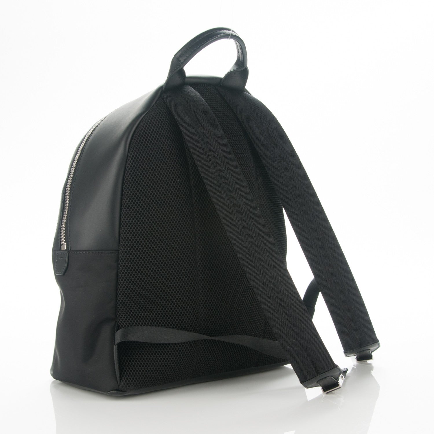 Fendi Nylon Vitello Liberty Face No Words Backpack Black 3 of 7