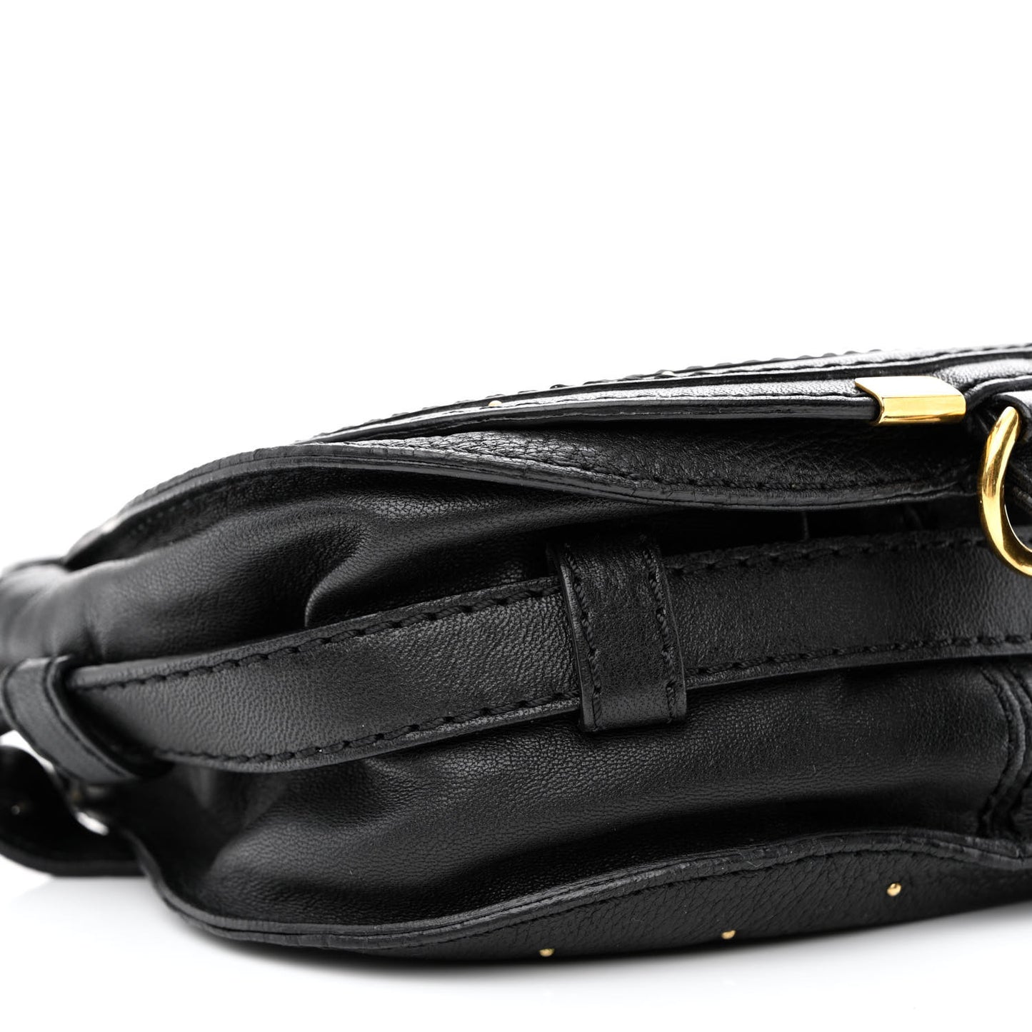 Calfskin Studded Mini Marcie Crossbody Bag Black