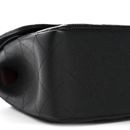 Chanel Caviar Quilted Jumbo Double Flap Black 9 of 11