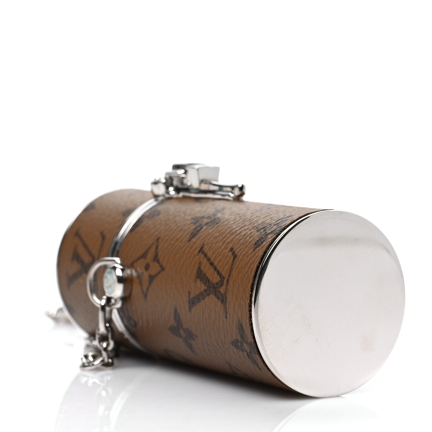 Reverse Monogram Chain Lipstick Case