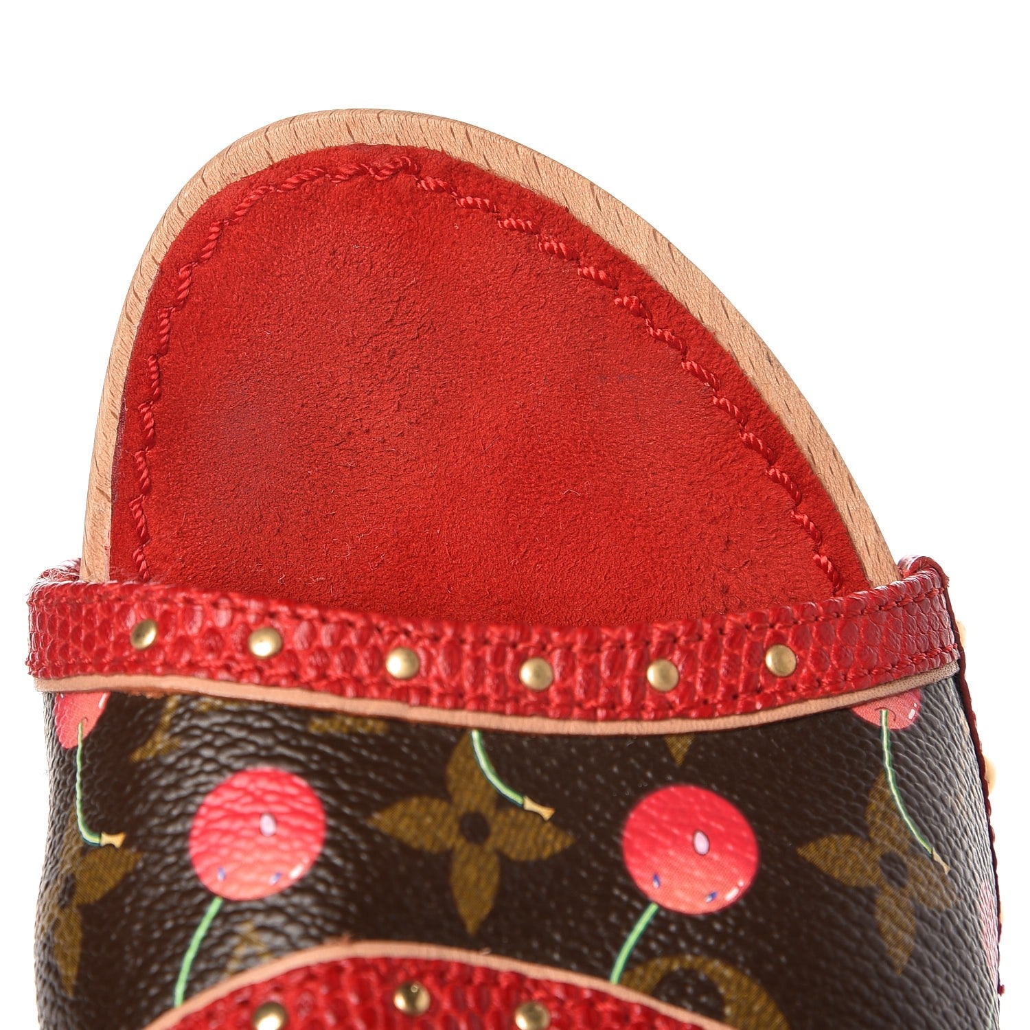 Louis Vuitton Monogram Cerises Mules Heels 37.5 10 of 13