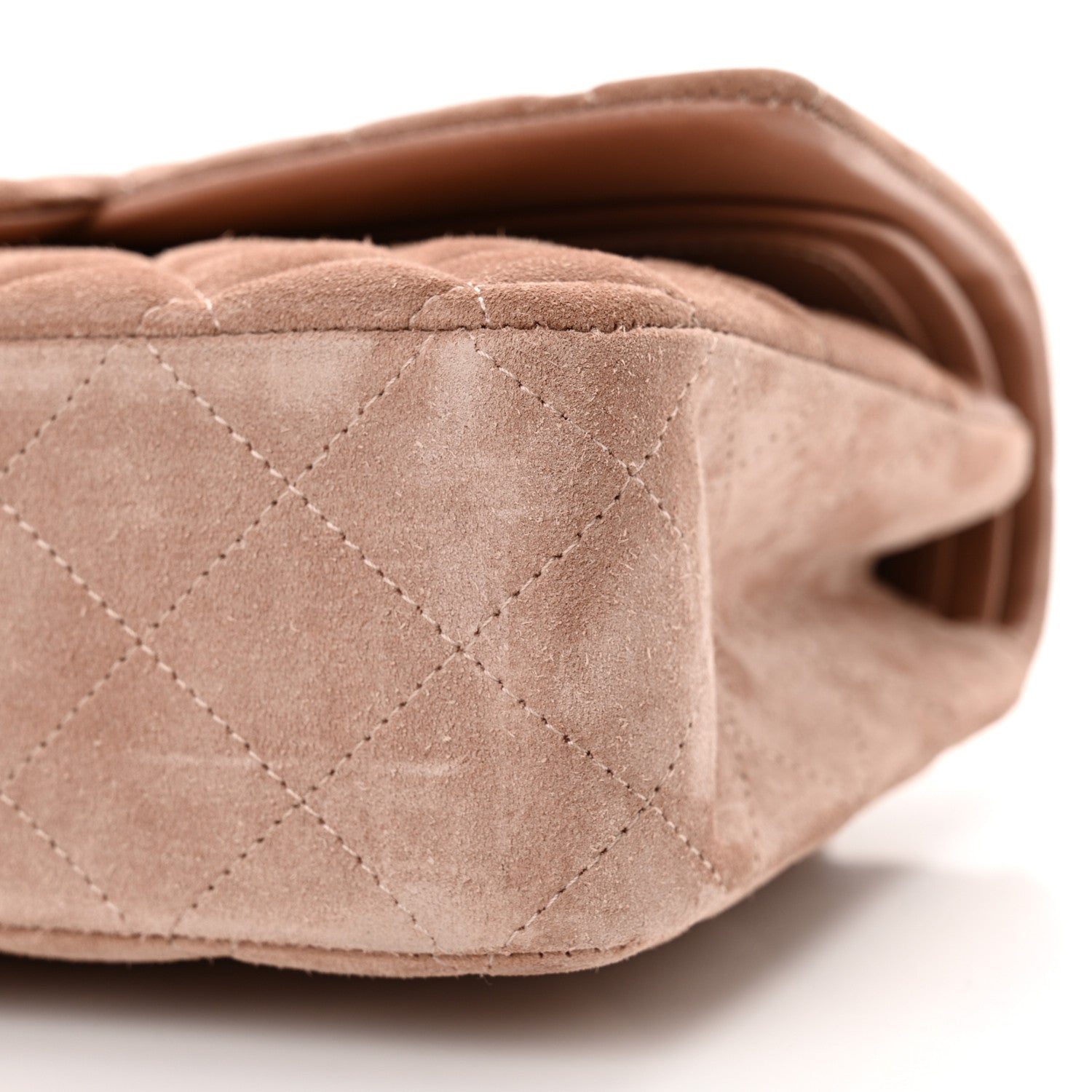Chanel Suede Quilted Medium Double Flap Light Pink 10 of 10