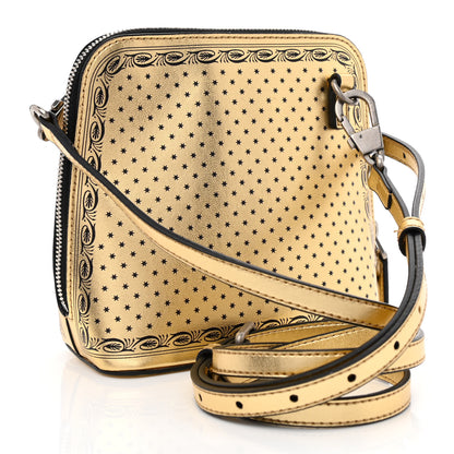 Gucci X SEGA Calfskin GUCCY Stars Mini Dome Shoulder Bag Gold 3 of 10