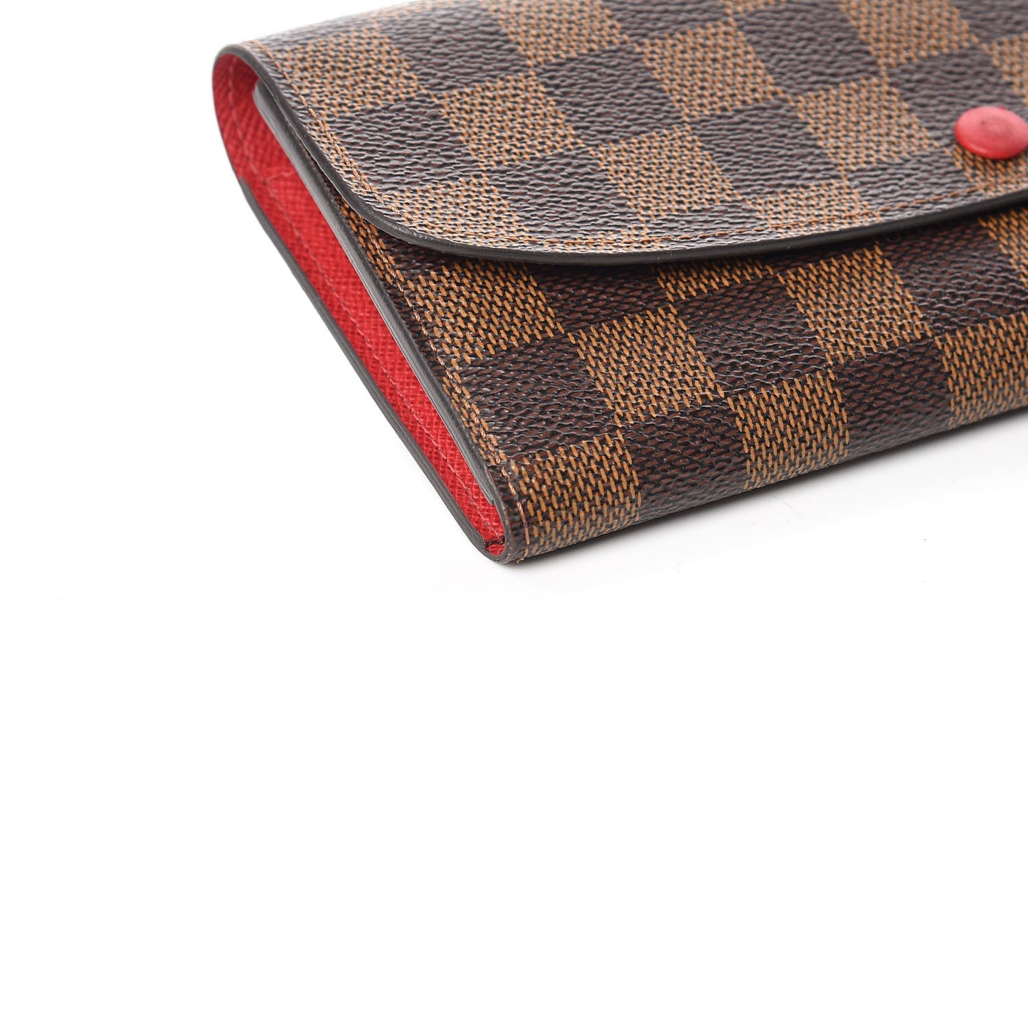 Damier Ebene Emilie Wallet Red