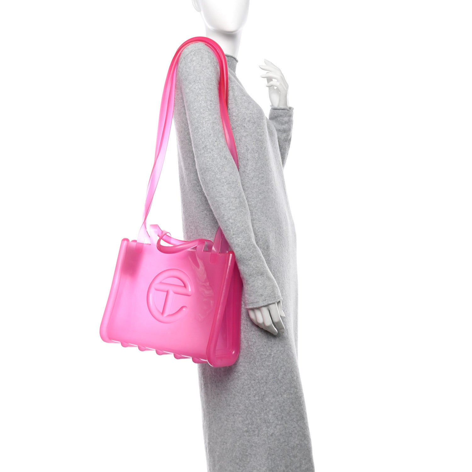 Telfar x MELISSA Jelly Medium Shopping Bag Clear Pink 1645465