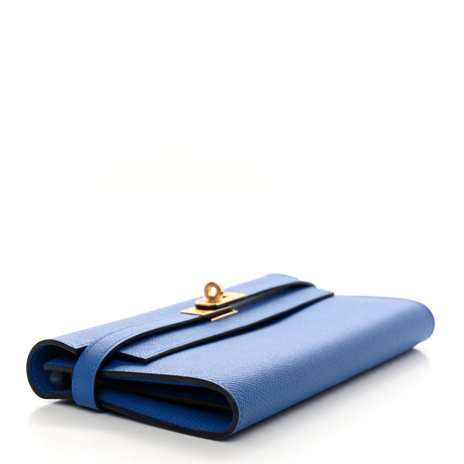 Hermes Epsom Kelly Longue Wallet Bleu Zellige 4 of 8