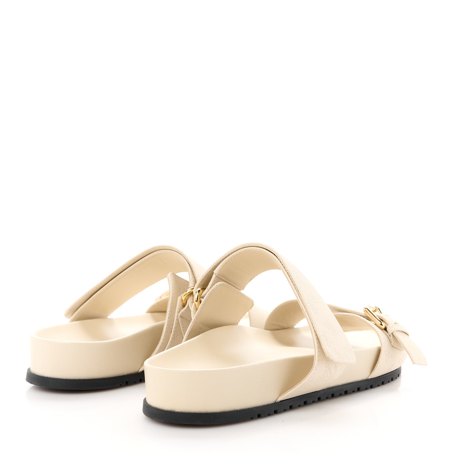 Louis Vuitton Mahina Bom Dia Flat Mule Sandals 38 Beige Clair 4 of 10