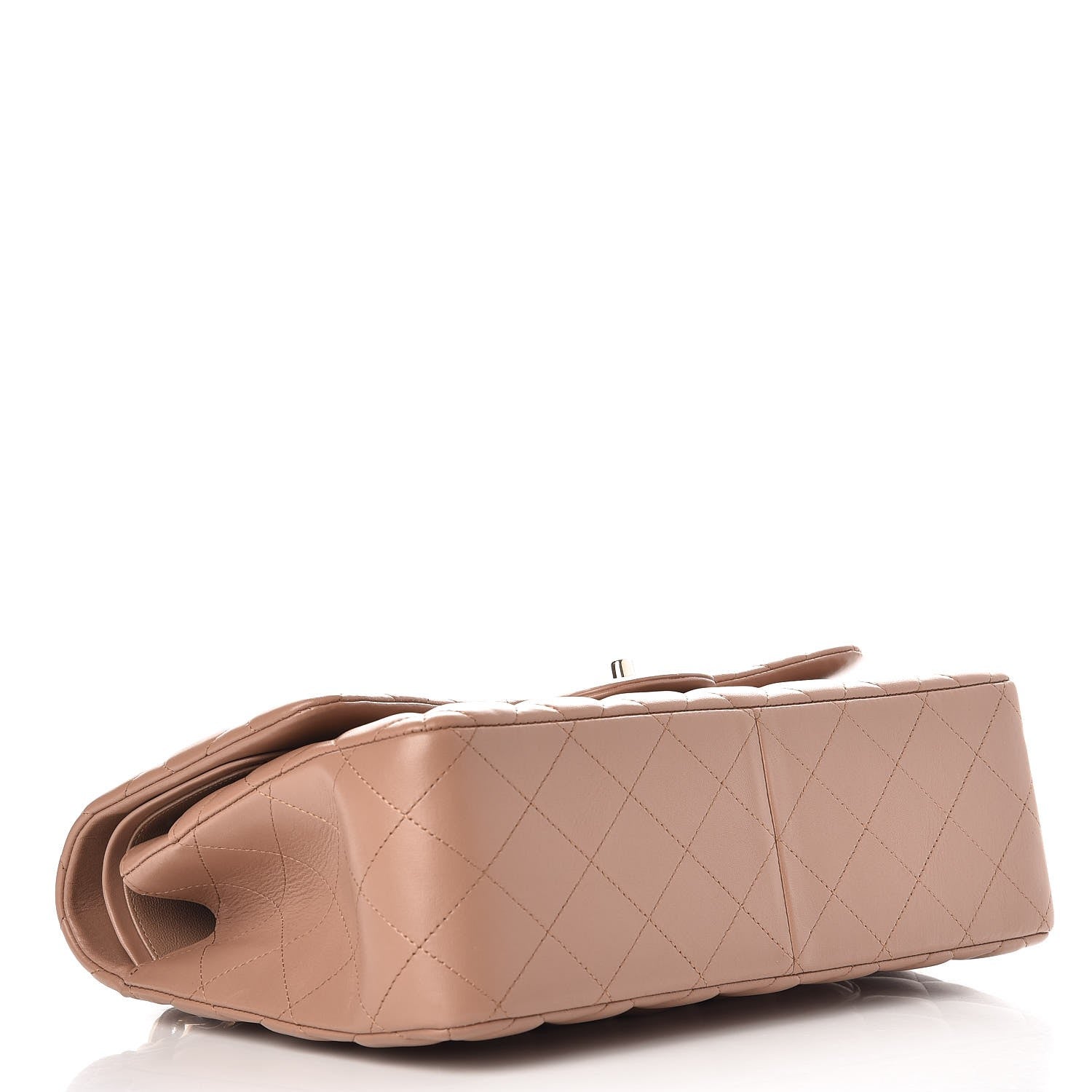 Chanel Lambskin Quilted Jumbo Double Flap Dark Beige 5 of 10