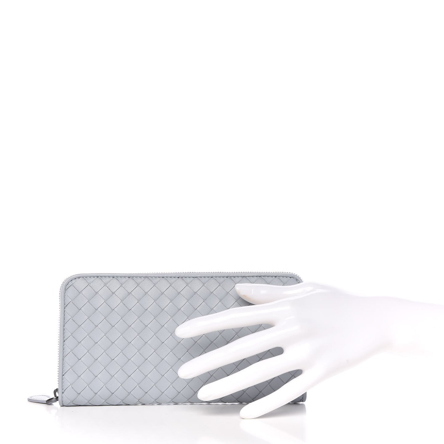 Nappa Intrecciato Zip Around Wallet Artic