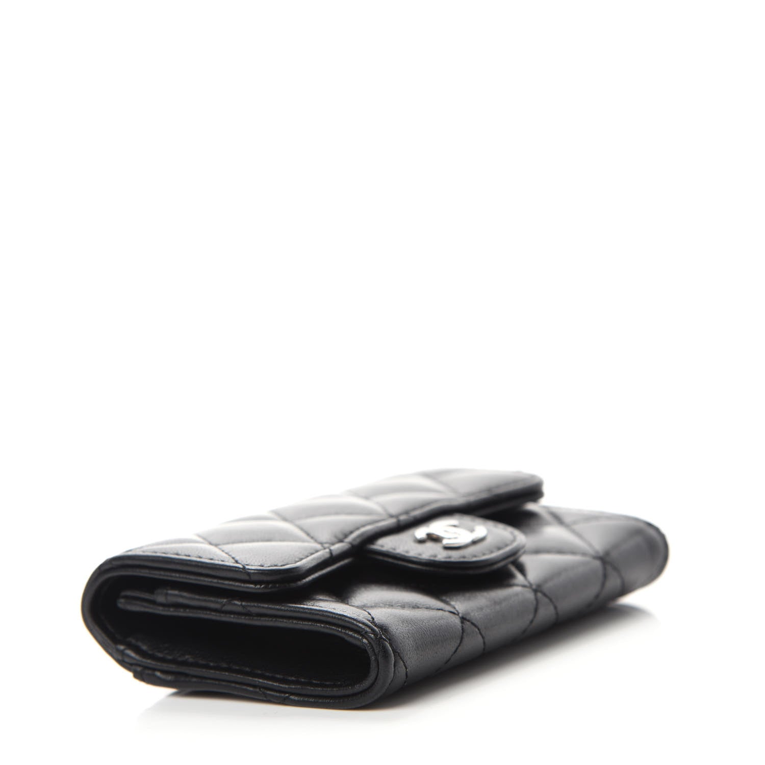 Chanel Lambskin Quilted Flap Card Holder Black 4 of 9
